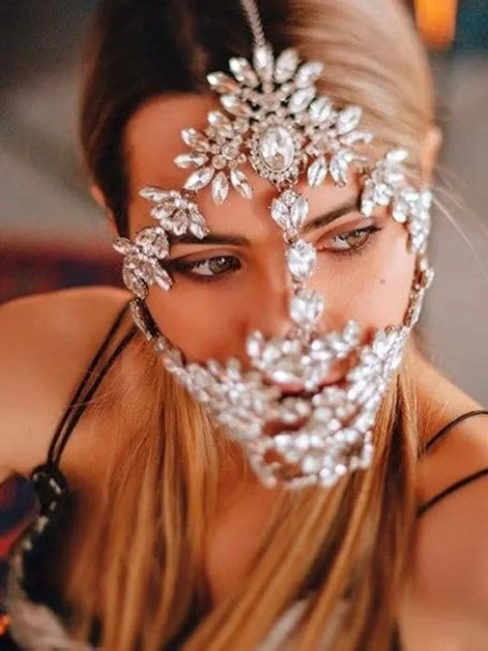 Rhinestone Masquerade Mask